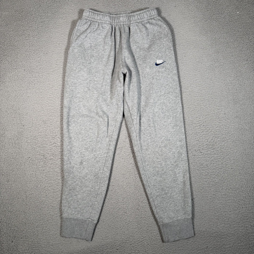 Nike Pants Mens Medium Gray Sportswear Club Fleece Casual Preppy Joggers Logo
